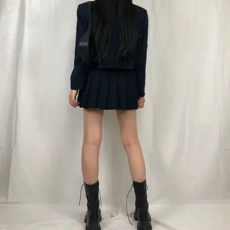 Lace-Up Square-Heel Platform Knee-High Boots