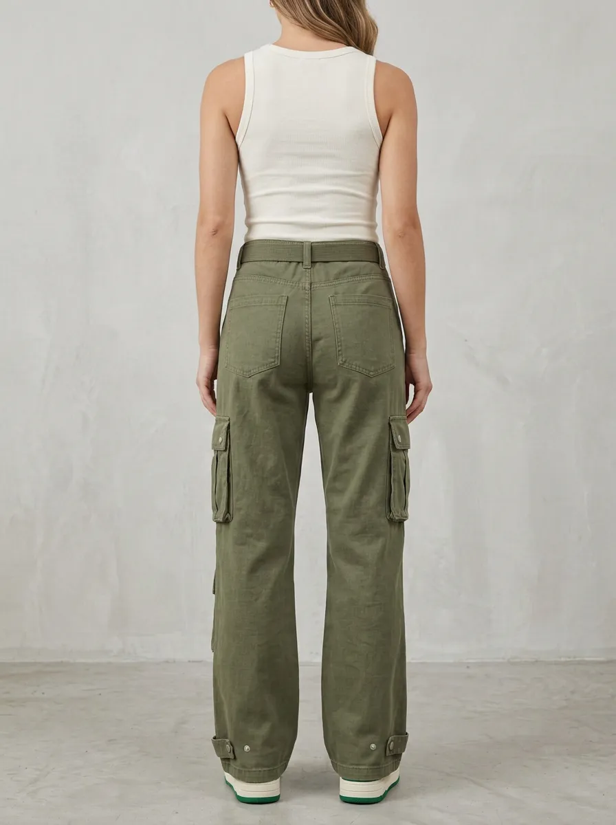 Signature Multi Pocket Tactical Style Finish Women's Multi Pocket Cargo Pants