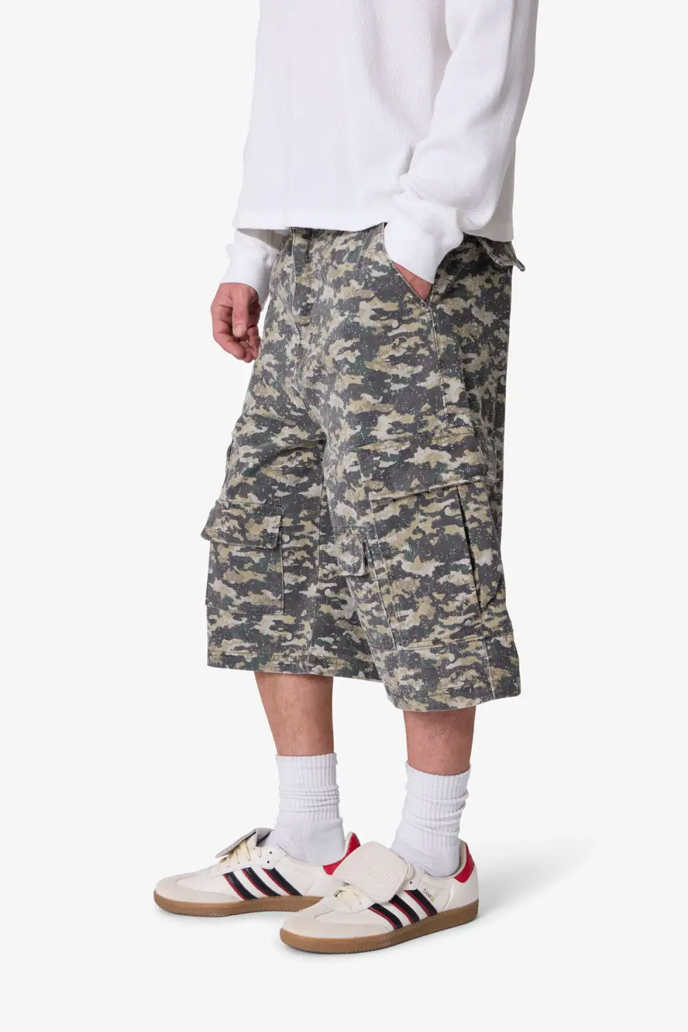 Distressed Ultra Baggy Cargo Shorts