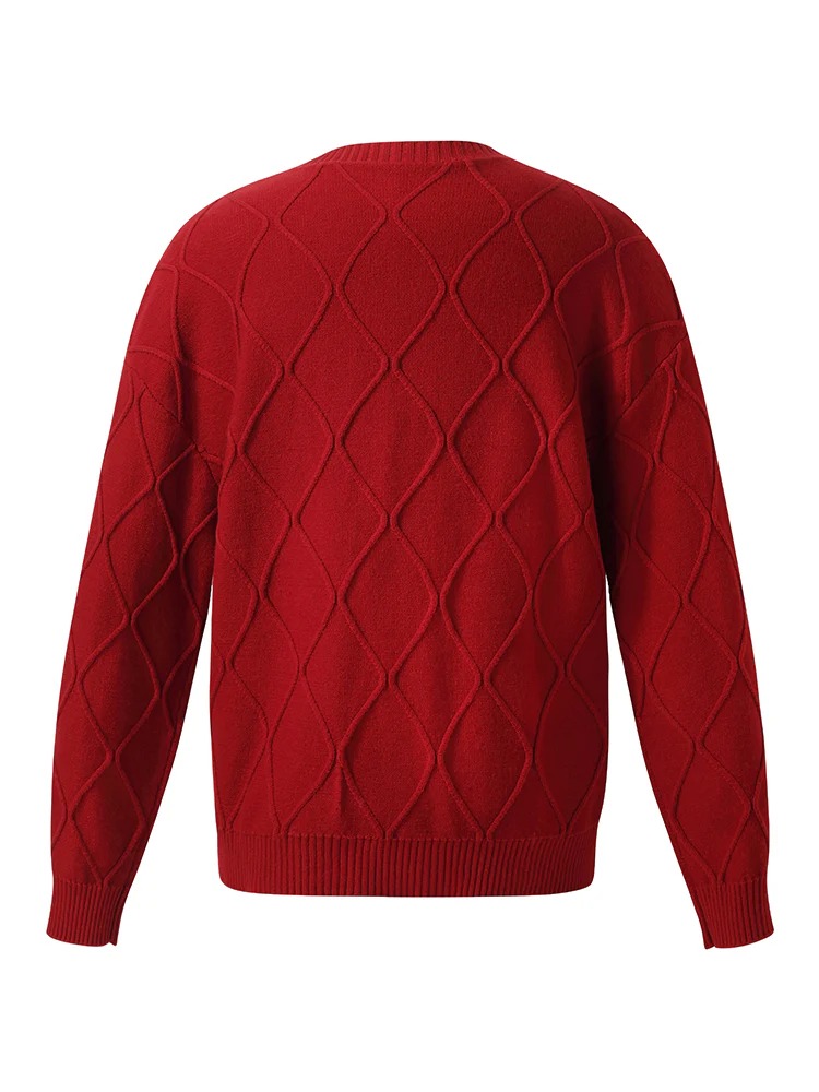 Women's Wool Blend Red Sweater