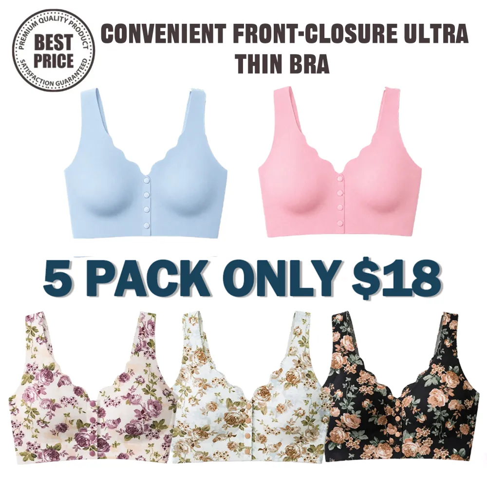 🔥Last Day💥Convenient Front-Closure Ultra Thin Bra🔥10-Pack Only $24