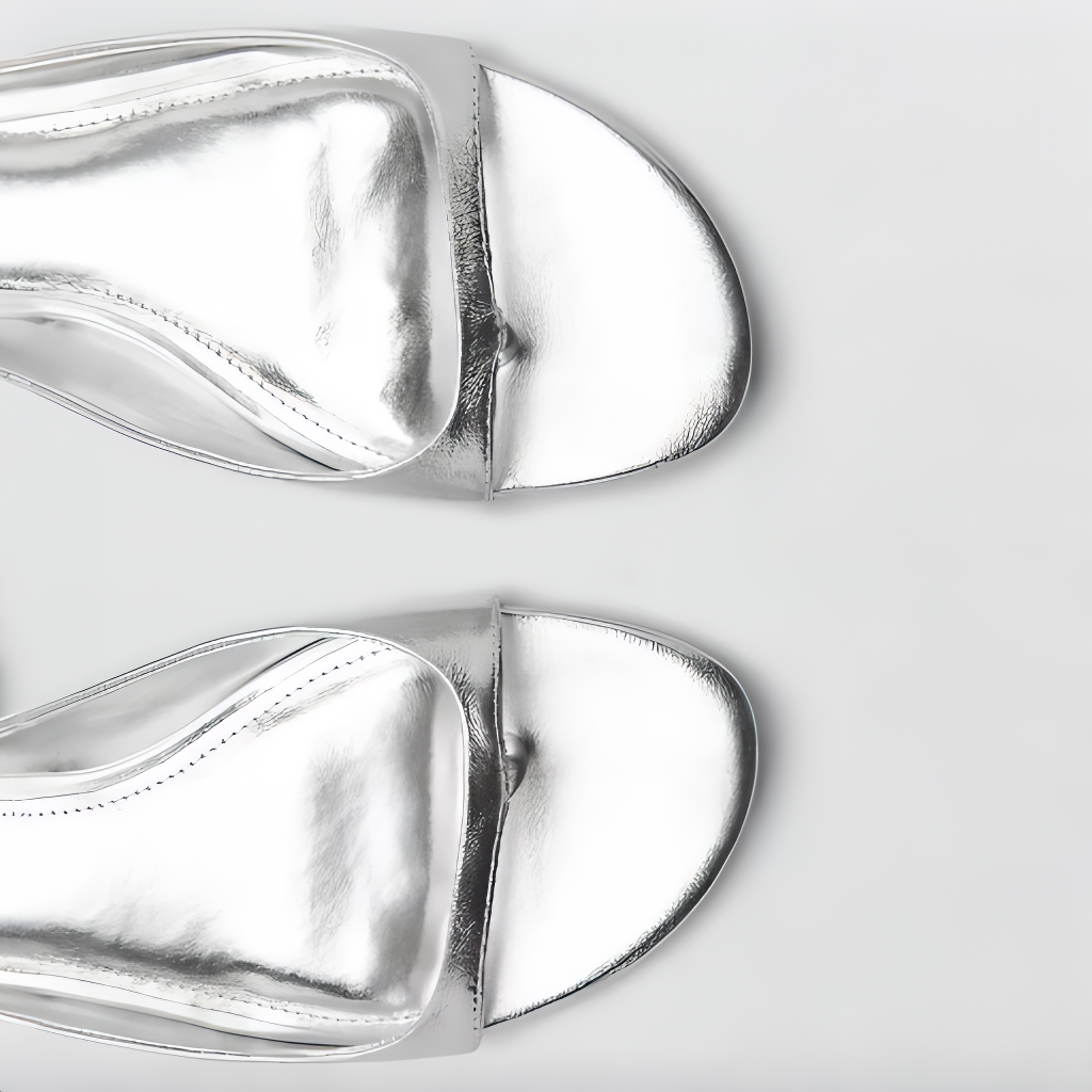 Solviera Silver Slip-On Flats