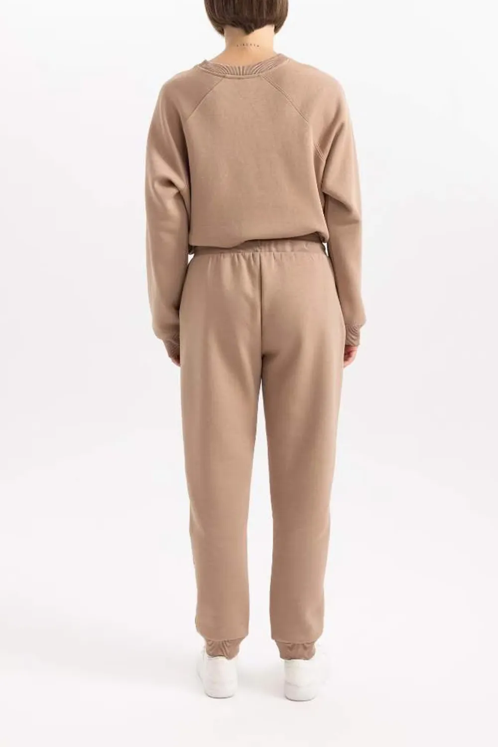 High-waisted Plain Long Pants