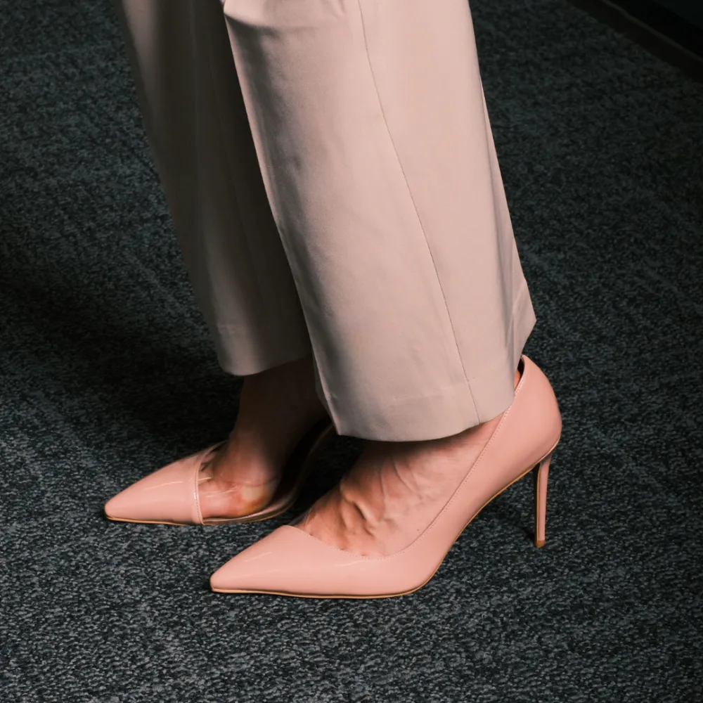 Modern Faux Leather Stiletto Pumps