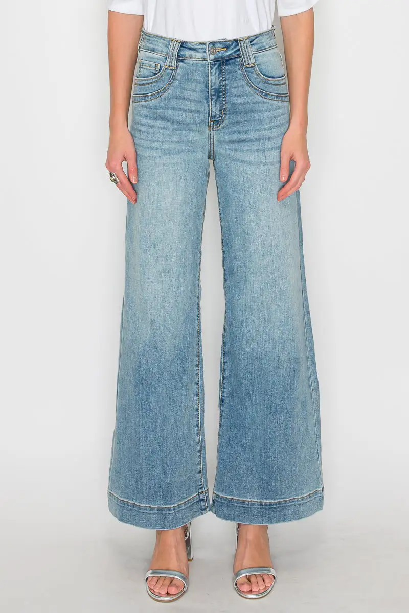 Classic High Rise Wide Leg Relaxed Denim Jeans