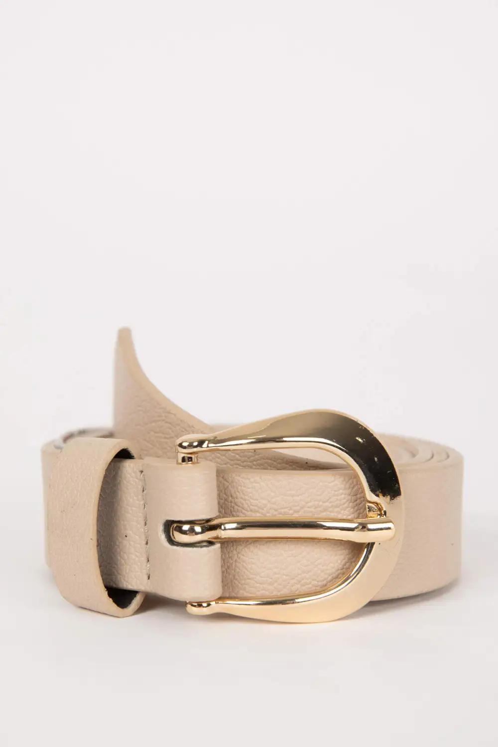 Two-Color Metal Imitation Leather Belt