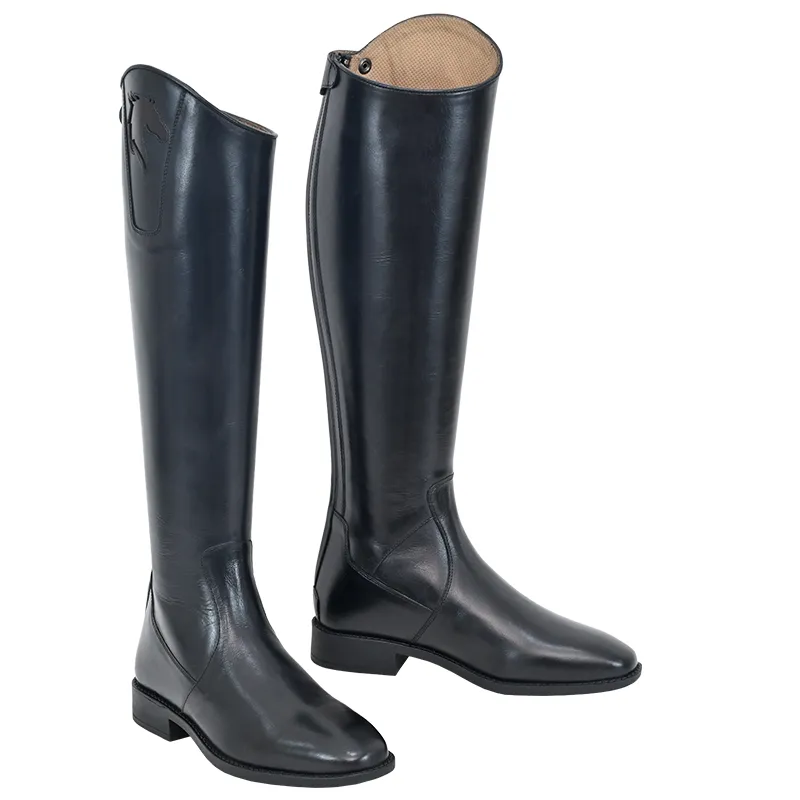 Rubber Sole Structured Tall Riding Boots