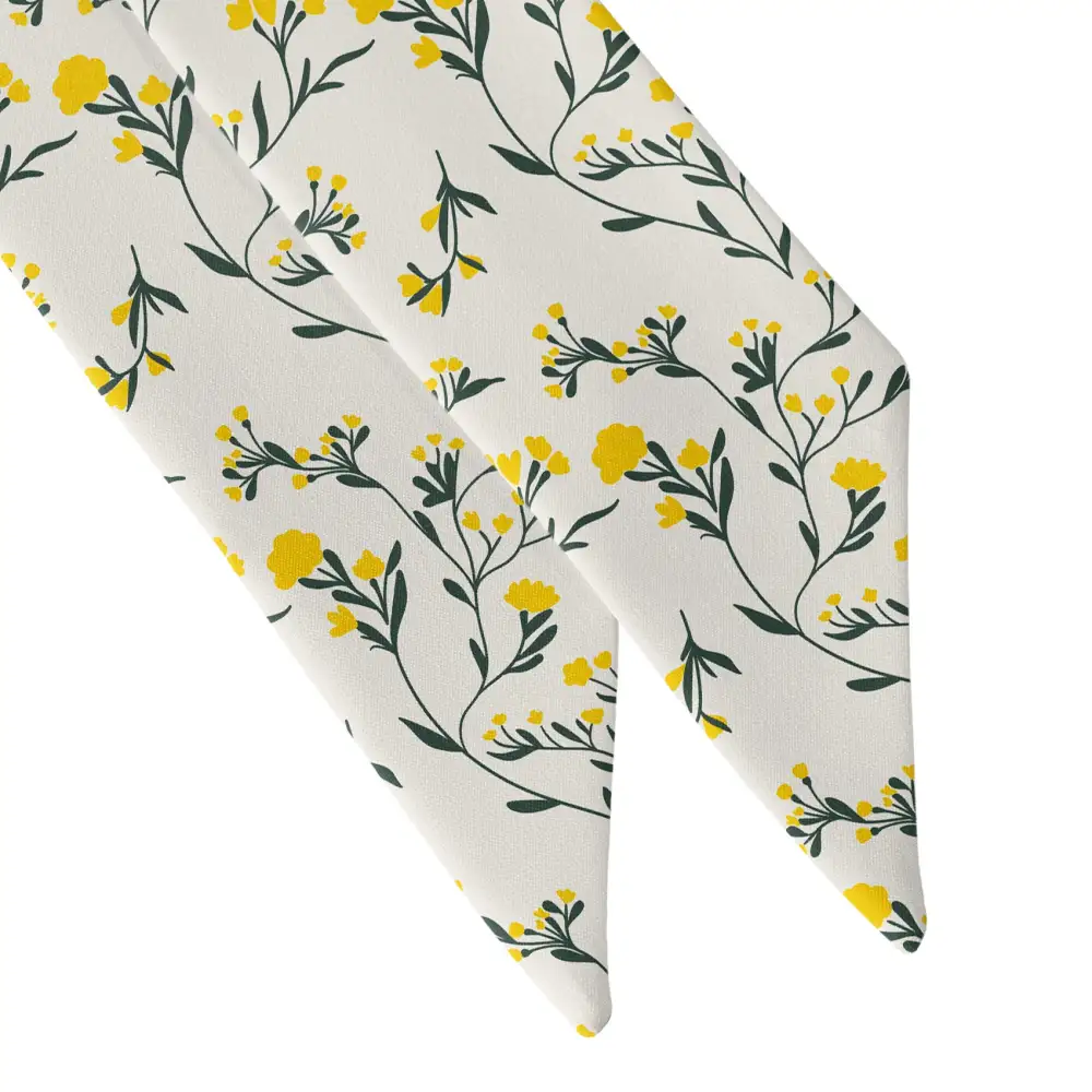 Folksy Floral Pattern Hair Scarf