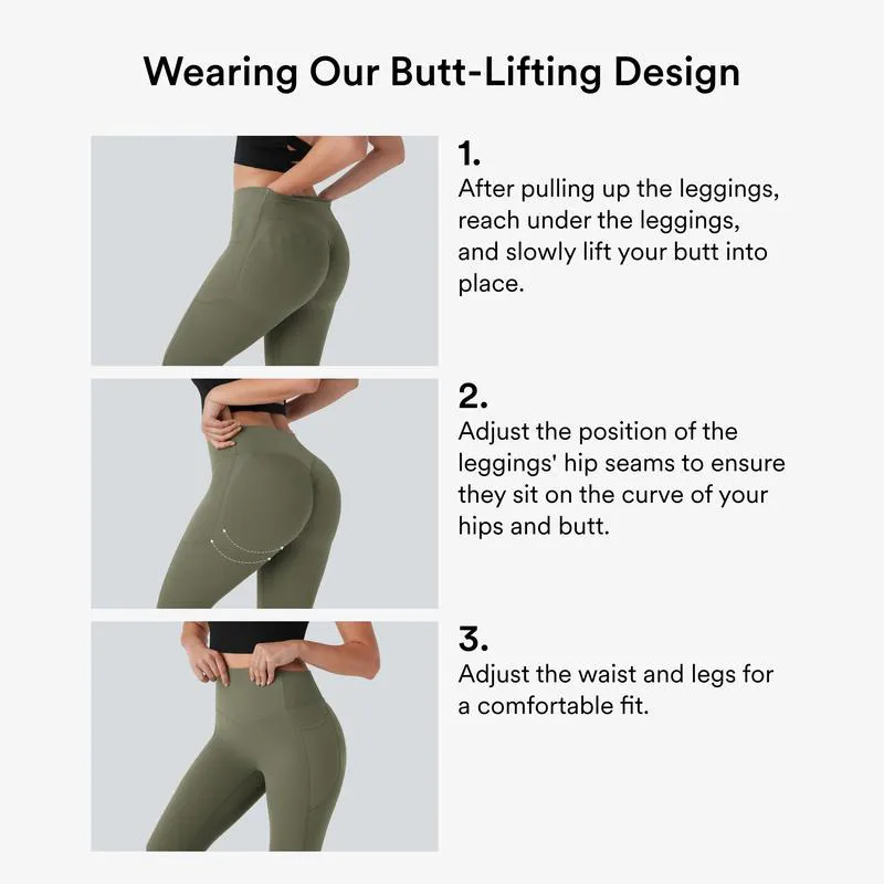 UltraSculpt High Waisted Tummy Control Pocket Shaping Yoga Bootcut Leggings