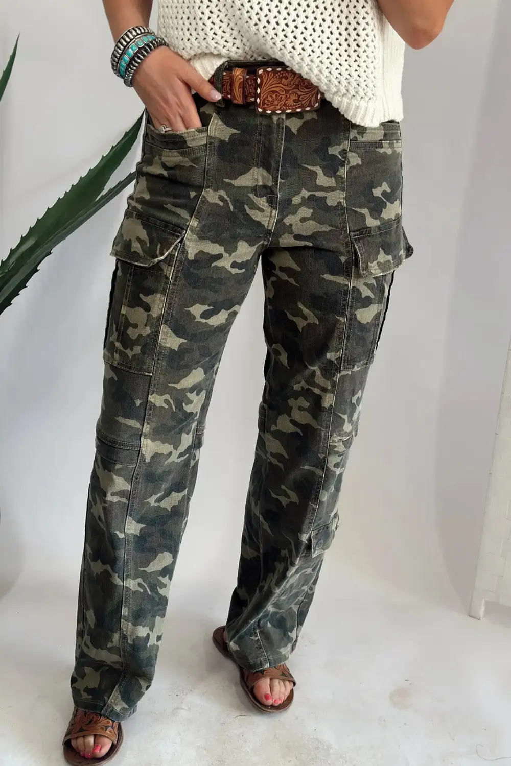 Camo Denim Jeans