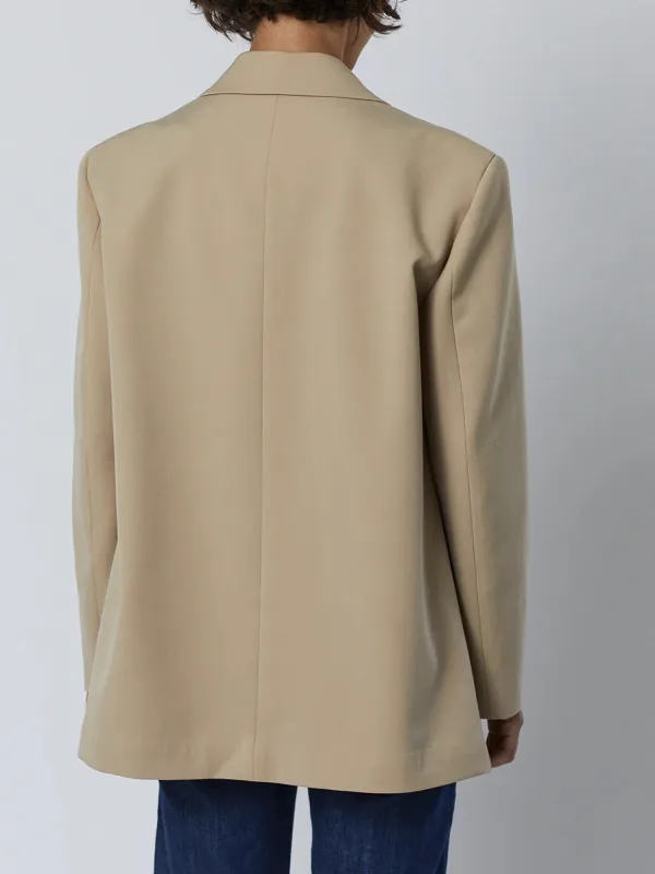 Black & Khaki Lapel Blazer