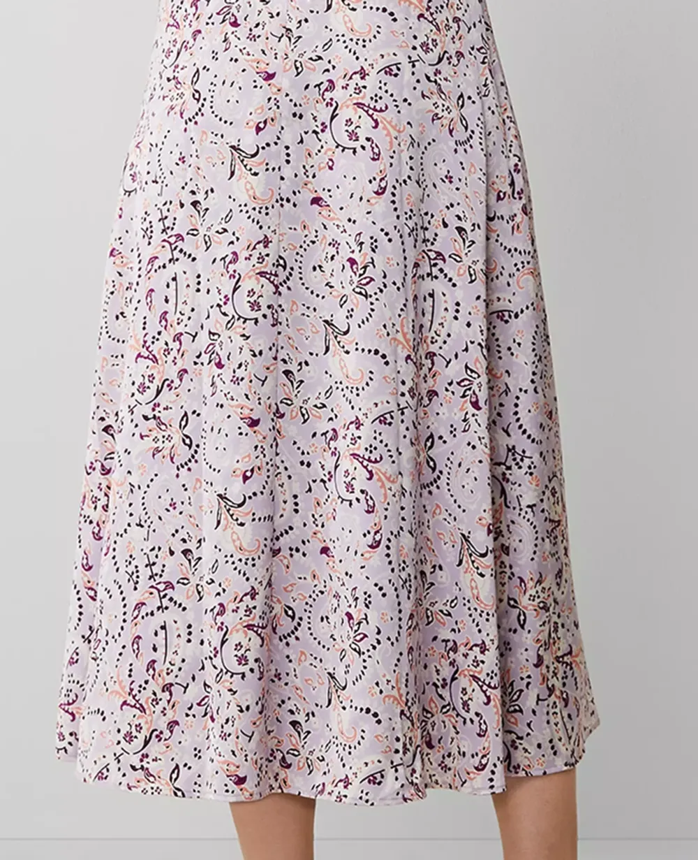 Floral Puff Shoulder Belted Flare Dress