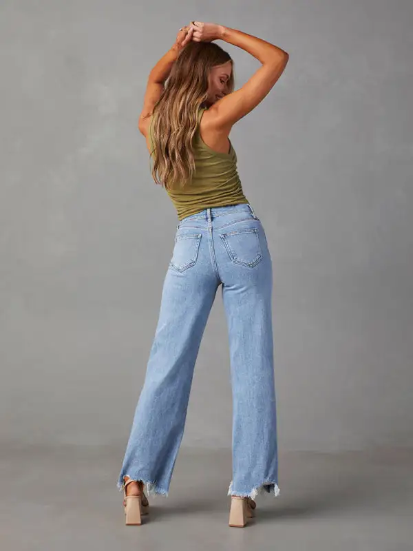 Tiered Pocket Denim Jeans