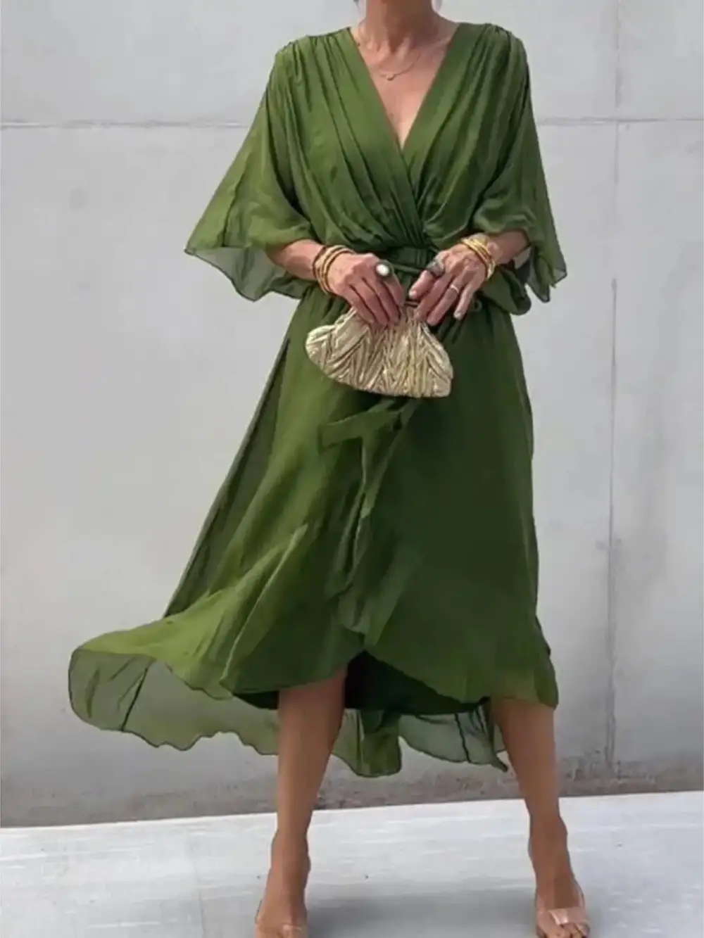 Easy Fit Midi Clean Line Dress