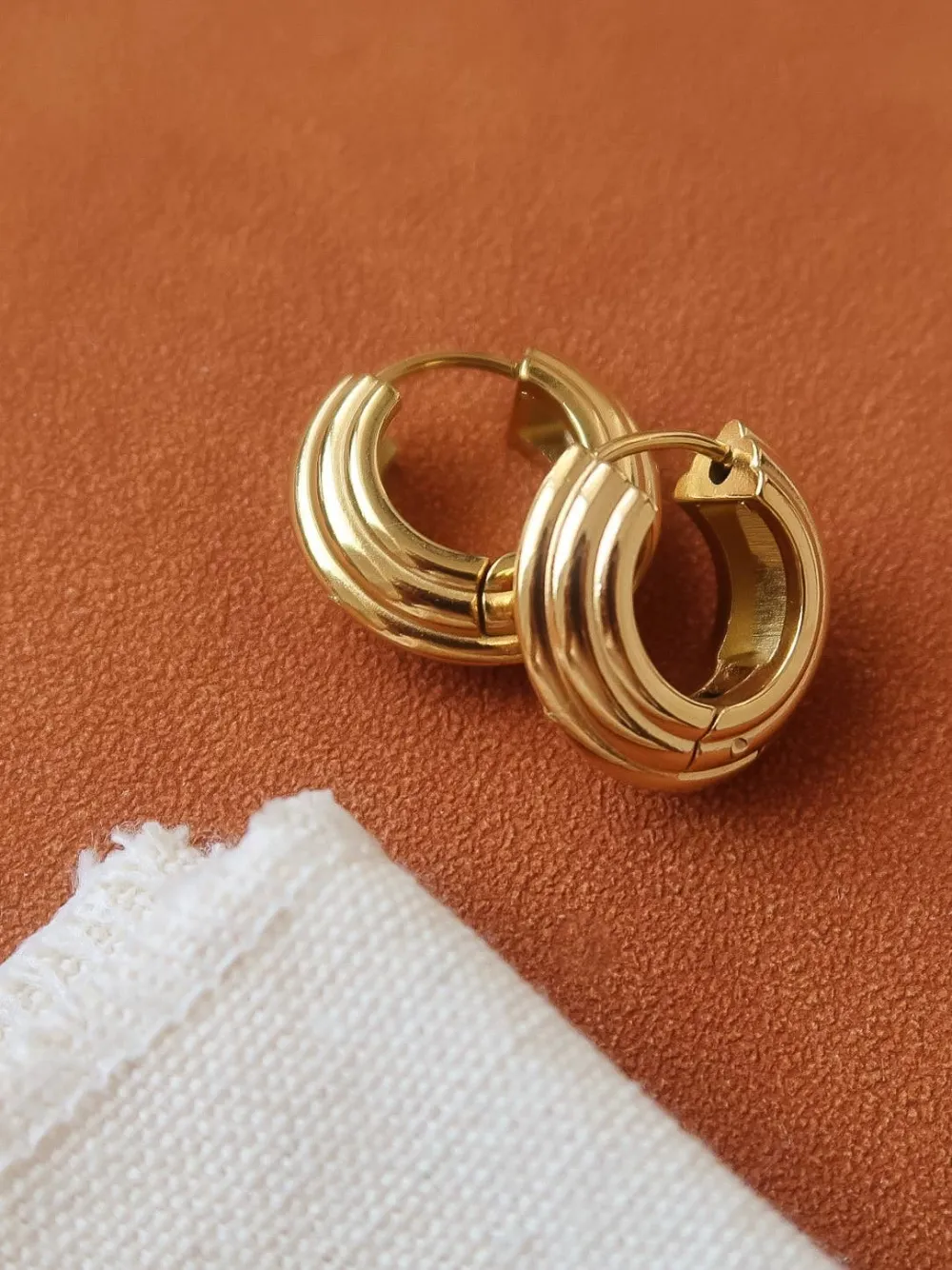Chunky Rounded Hoop Earrings