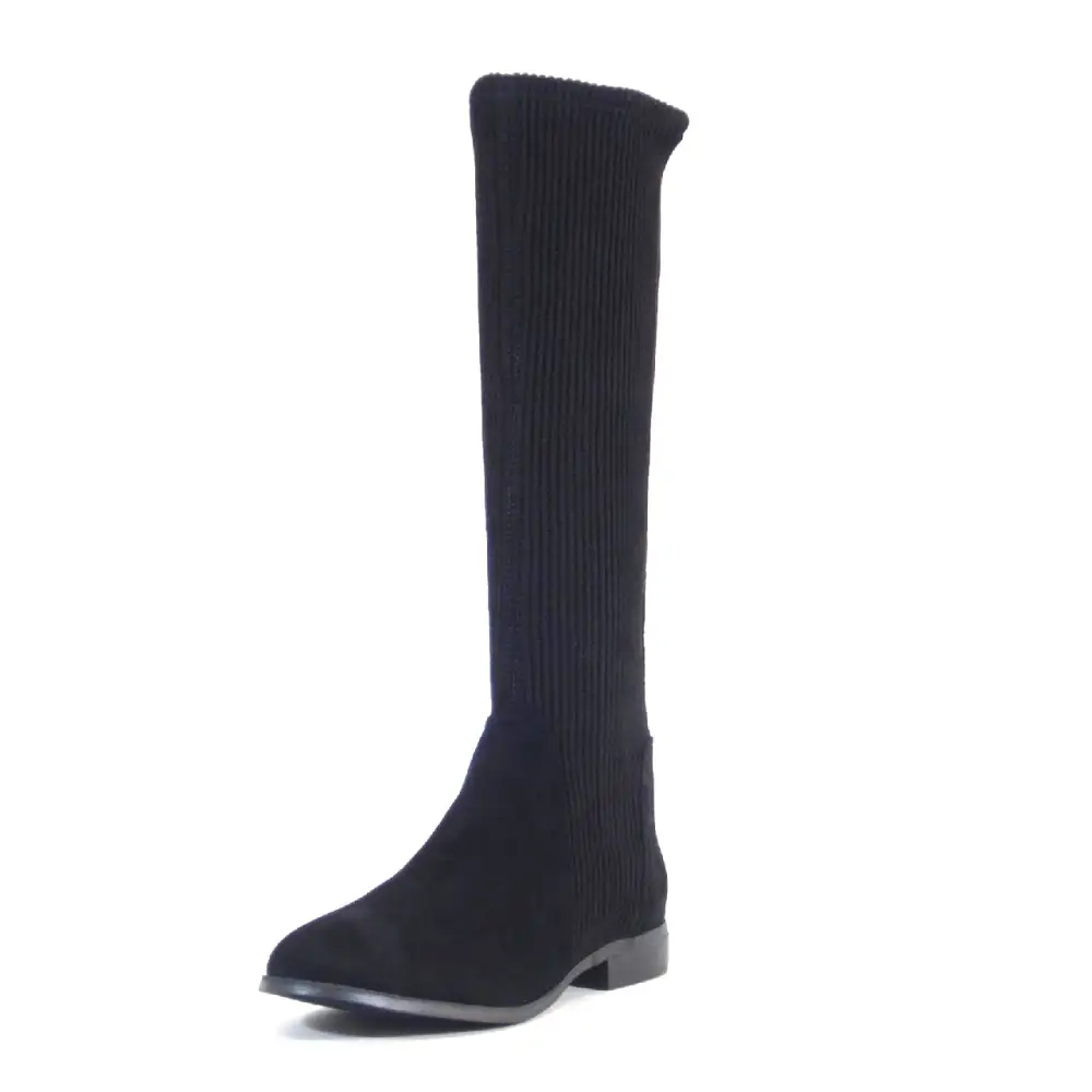 Back Zip Stretch Knee High Boots