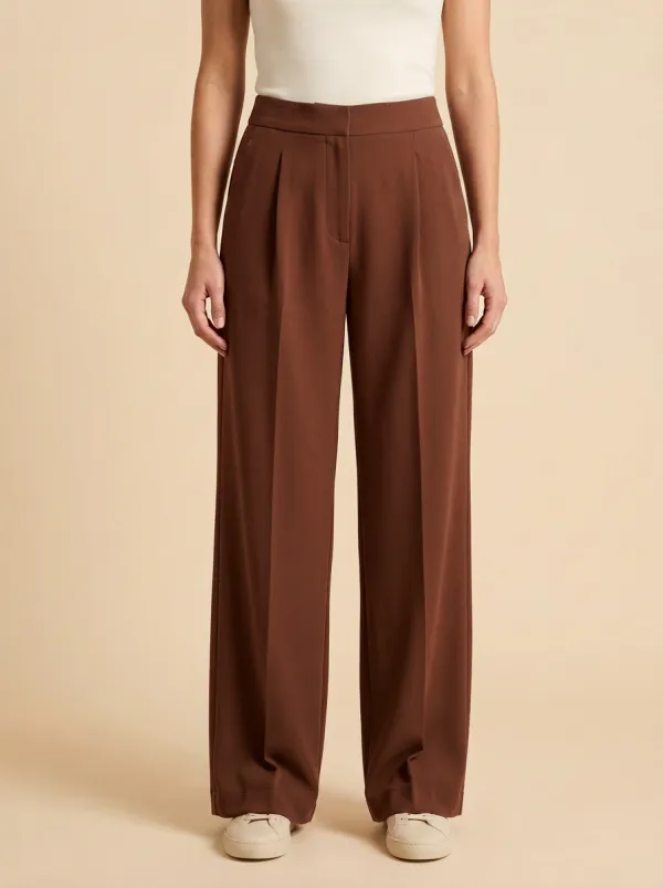 Contemporary Wide-Leg Solid Women's Wide-Leg Pants