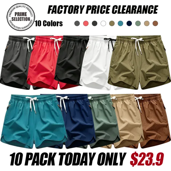 🔥 Men's Quick Dry Drawstring Shorts | Breathable Summer Beach Shorts