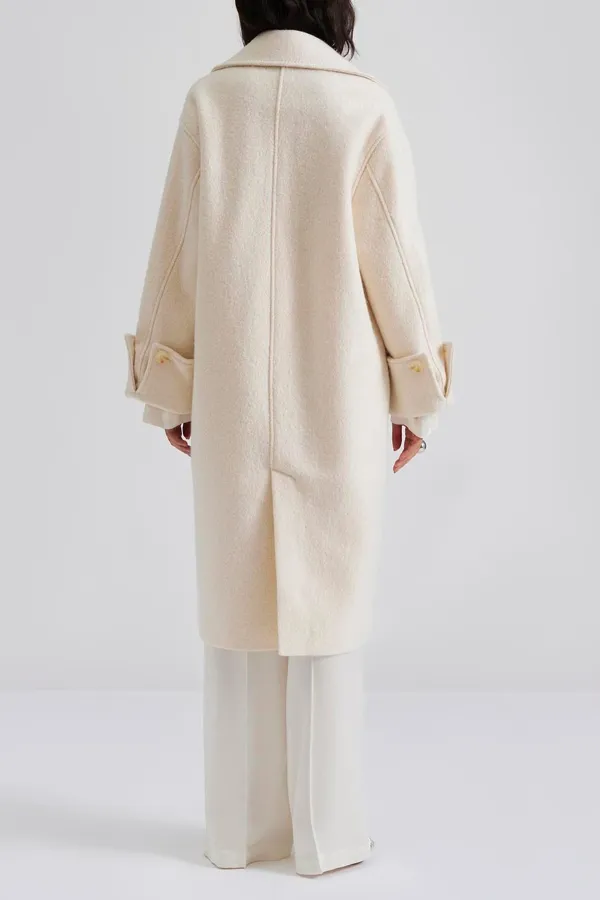 Long Length Wool Blend Coat