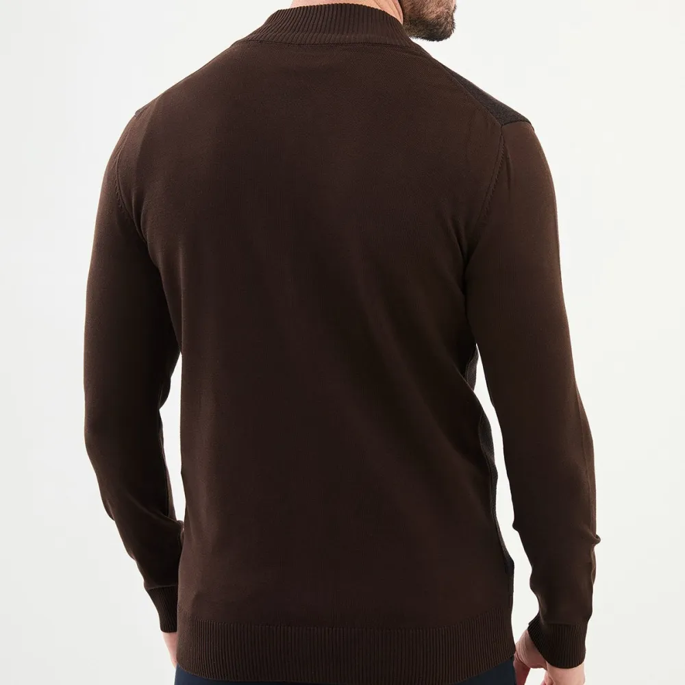 Contemporary Zip Detail Knit Sweater