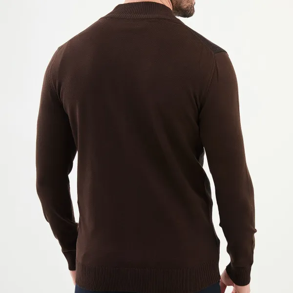 Contemporary Zip Detail Knit Sweater