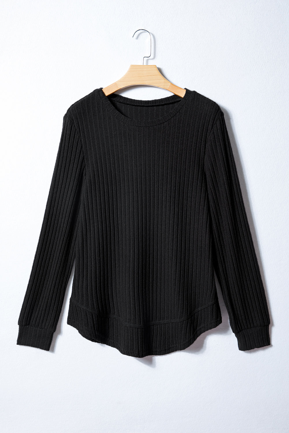 Ribbed Knit Textured Women's Top