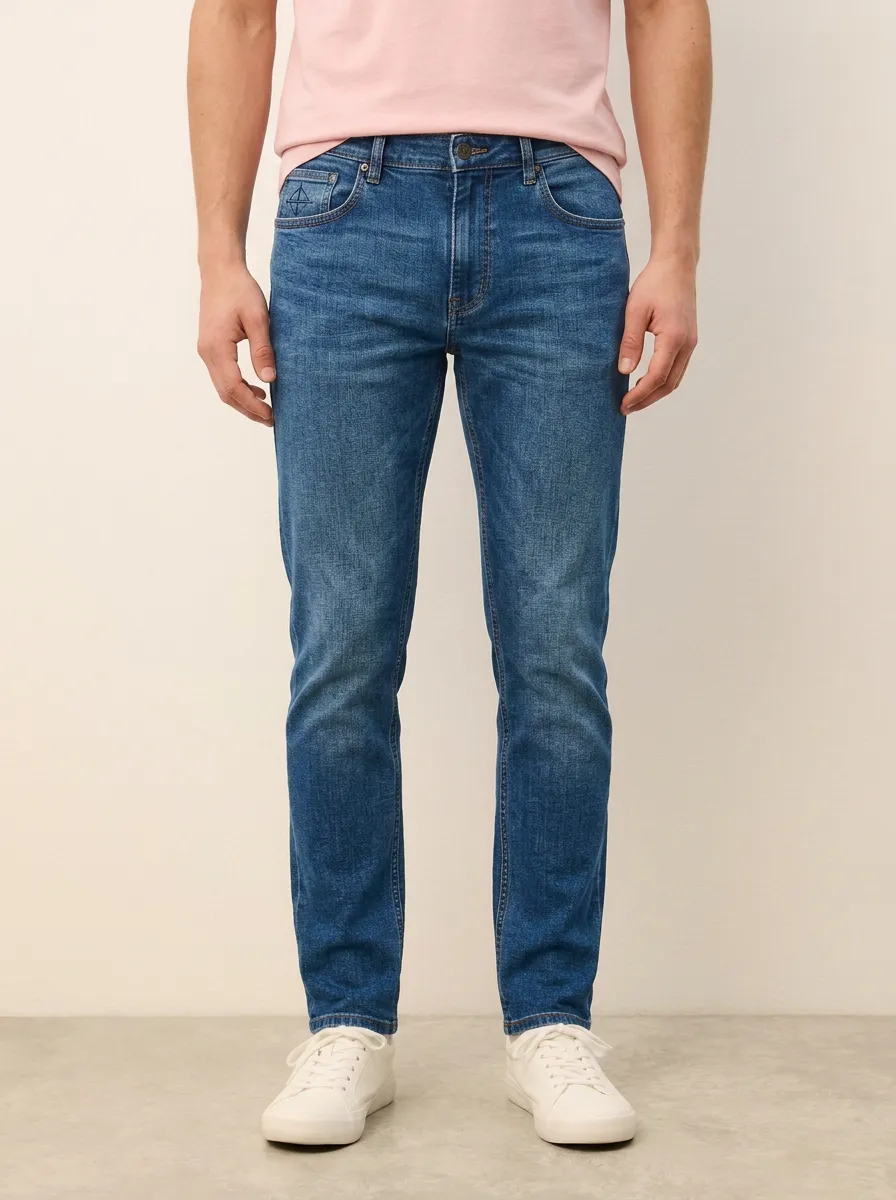 Men's Rugged Everyday Slim Fit Stretch Denim Jeans