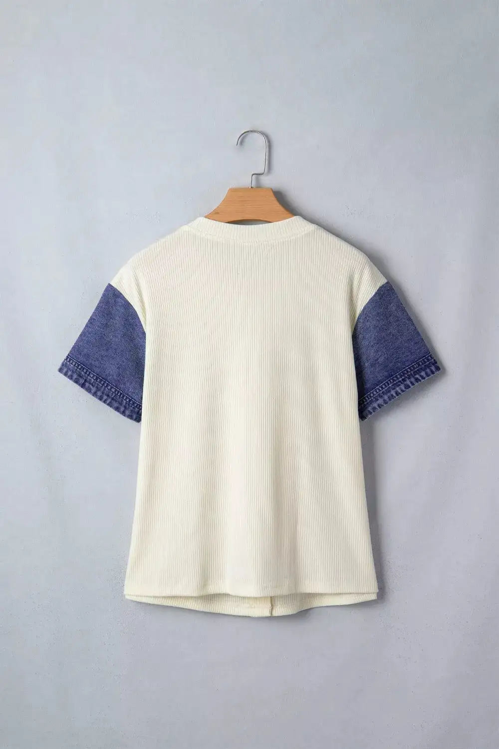 Ribbed Knit Button Down Shirt Sleeves