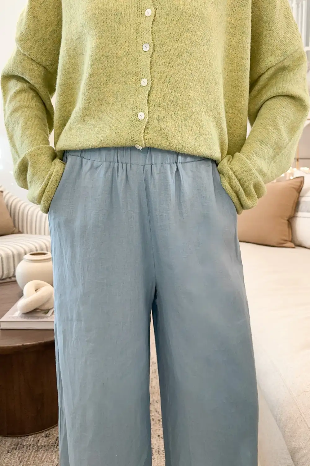 Relaxed Soft Linen Blend Pants