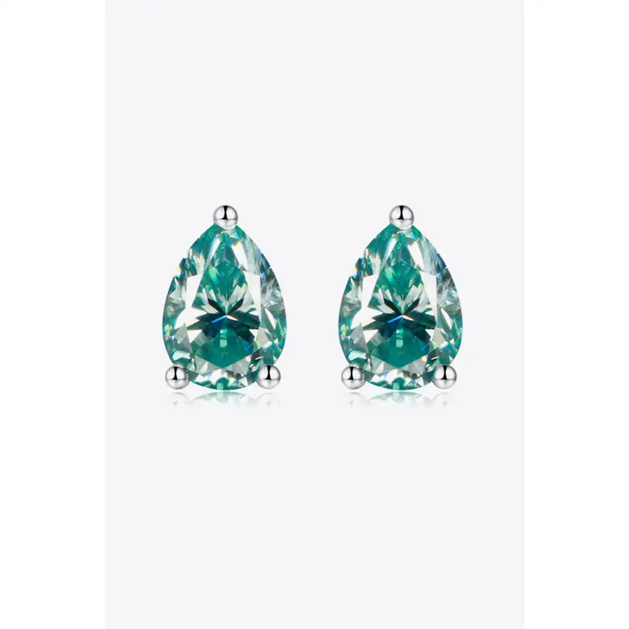Moissanite Teardrop Earrings