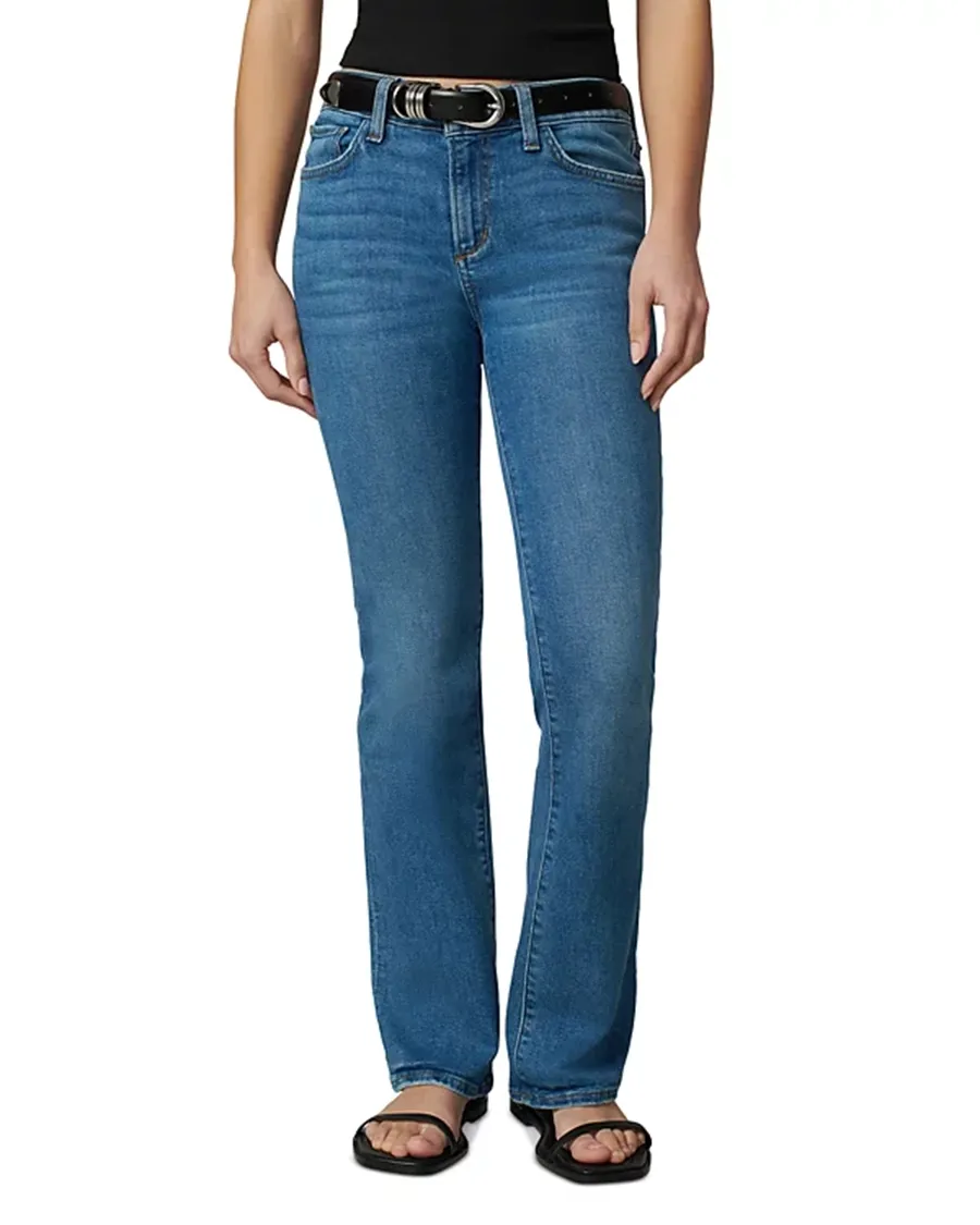 Blue Casual Style Mid Rise Bootcut Jeans