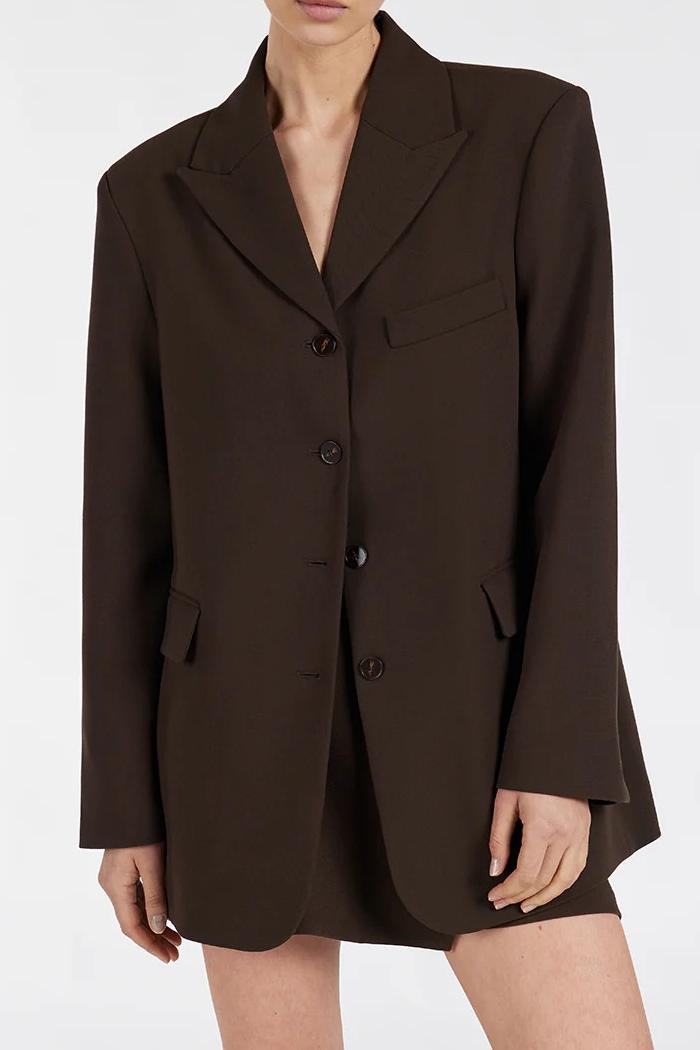 BITTER CHOC BOYFRIEND BLAZER