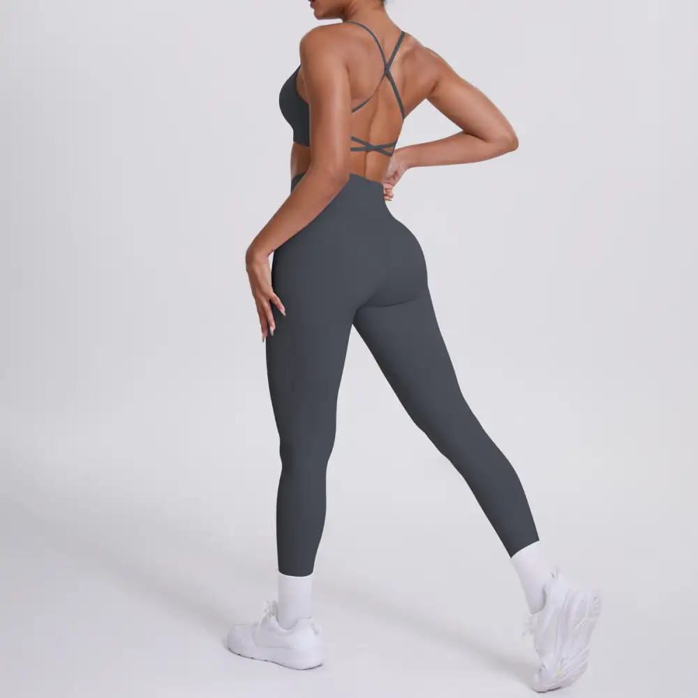 Quick-Dry Backless Two-Piece Activewear Active Set