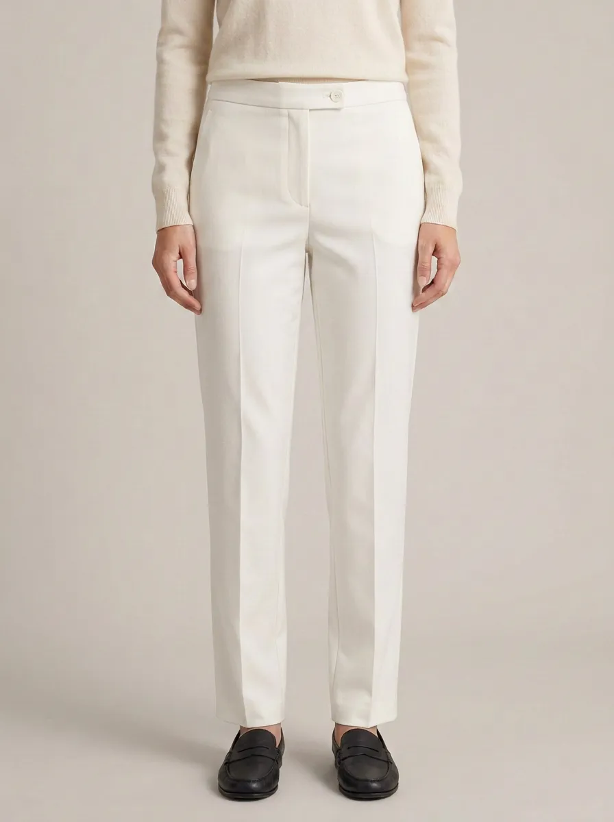 Straight-Leg Mid-Rise Minimalist Mid-Rise Straight Leg Trousers
