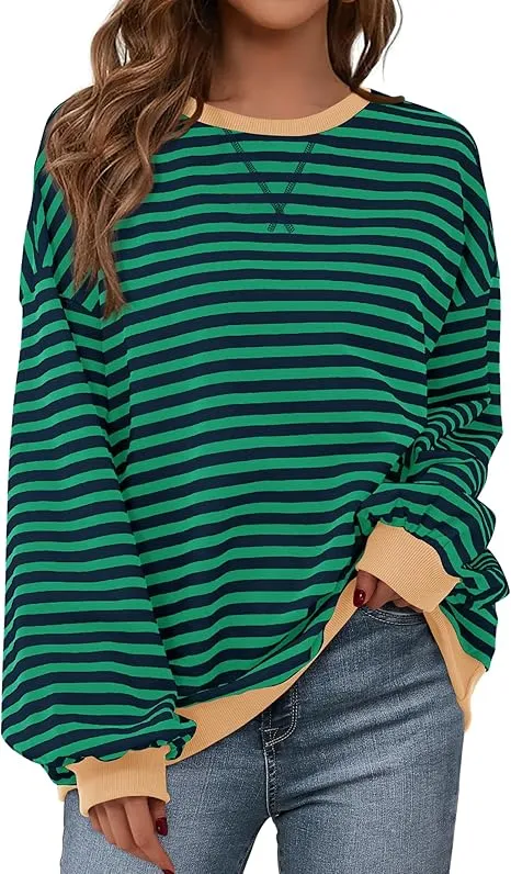 ✨ Women’s Striped Hoodie Sweatshirt – Cozy, Cute & Fall-Ready