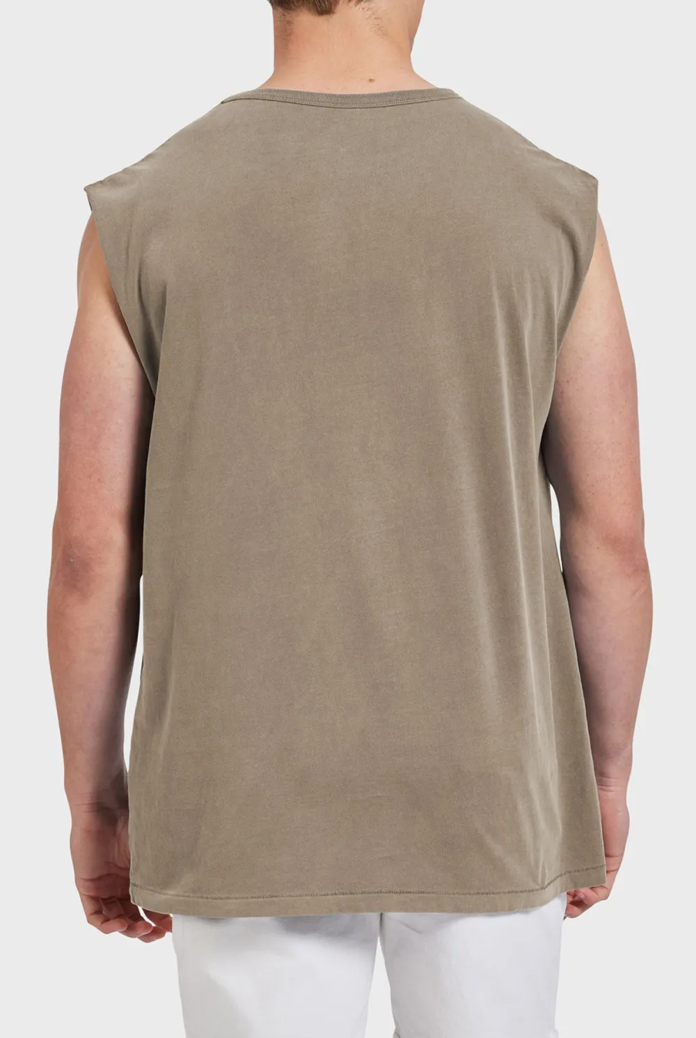 Sleeveless Crew Neck Casual Tee