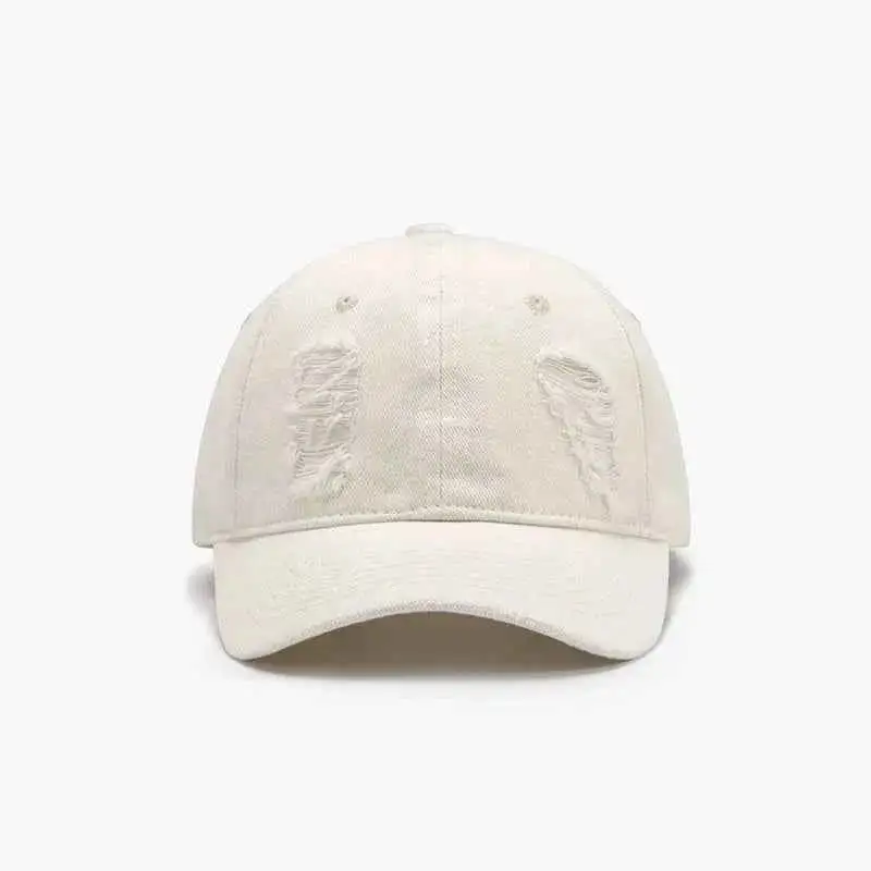 Wearable Distressed Cotton Baseball Hat