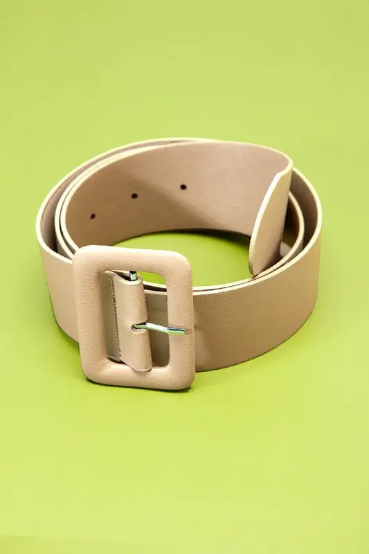 Wide Square Buckle Belt