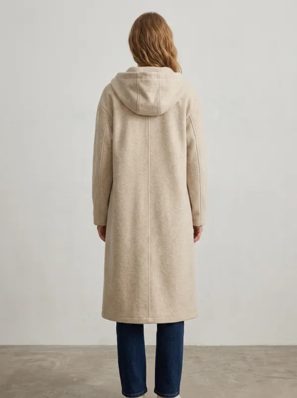 Versatile Fleece Long Hooded Coat