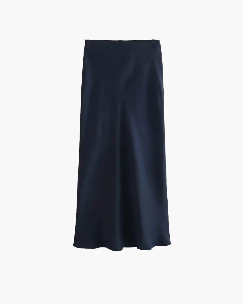 Simple Lace Satin High Waist Skirt