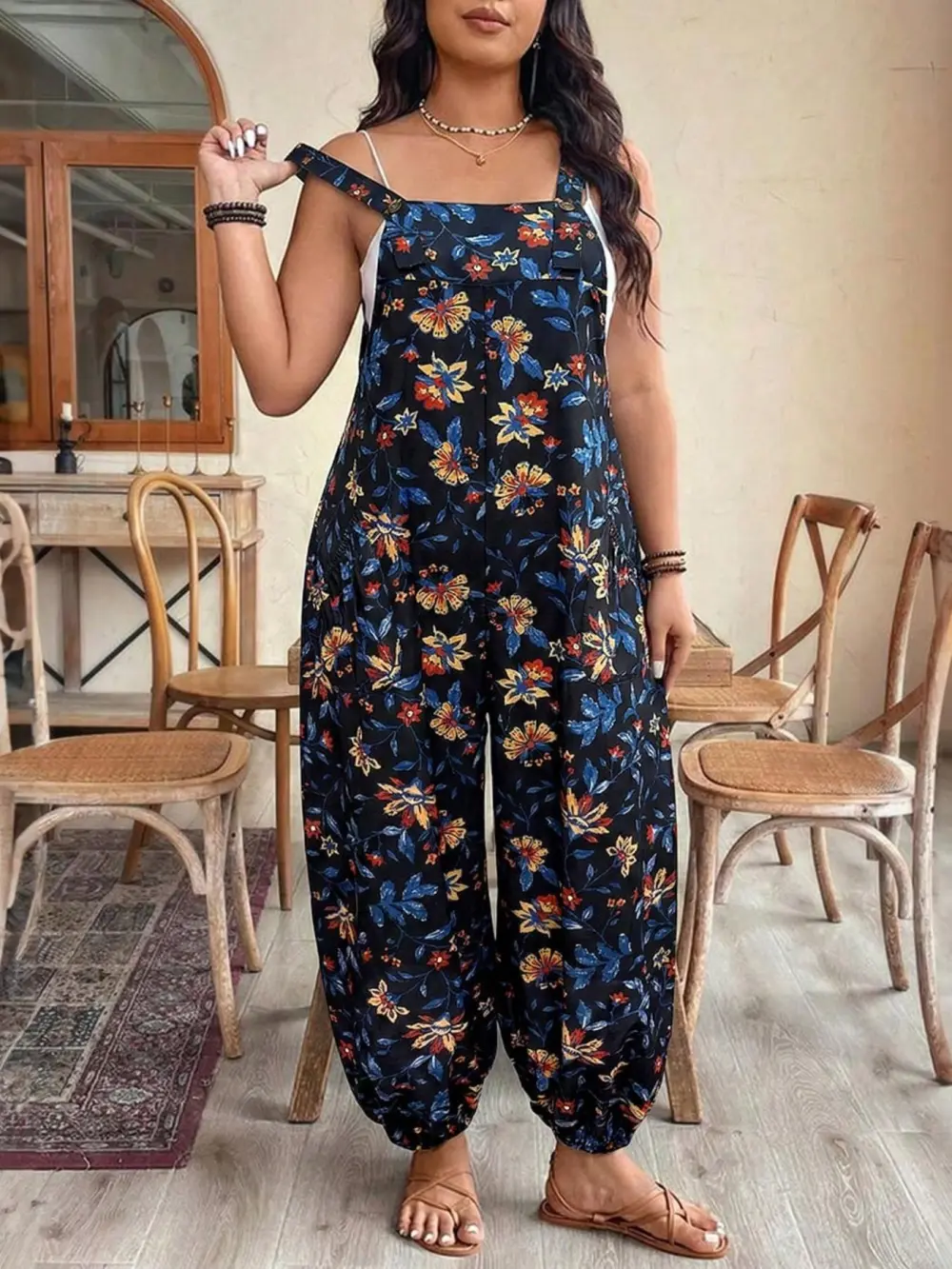 [Plus Size] Slim-Fit, Comfortable, Casual Sleeveless Jumpsuit