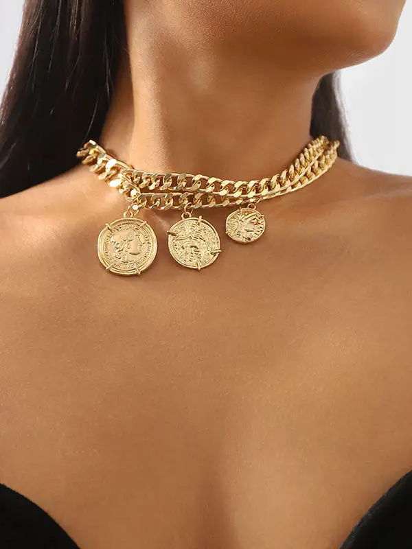 Chain Geometric Alloy Urban Necklace