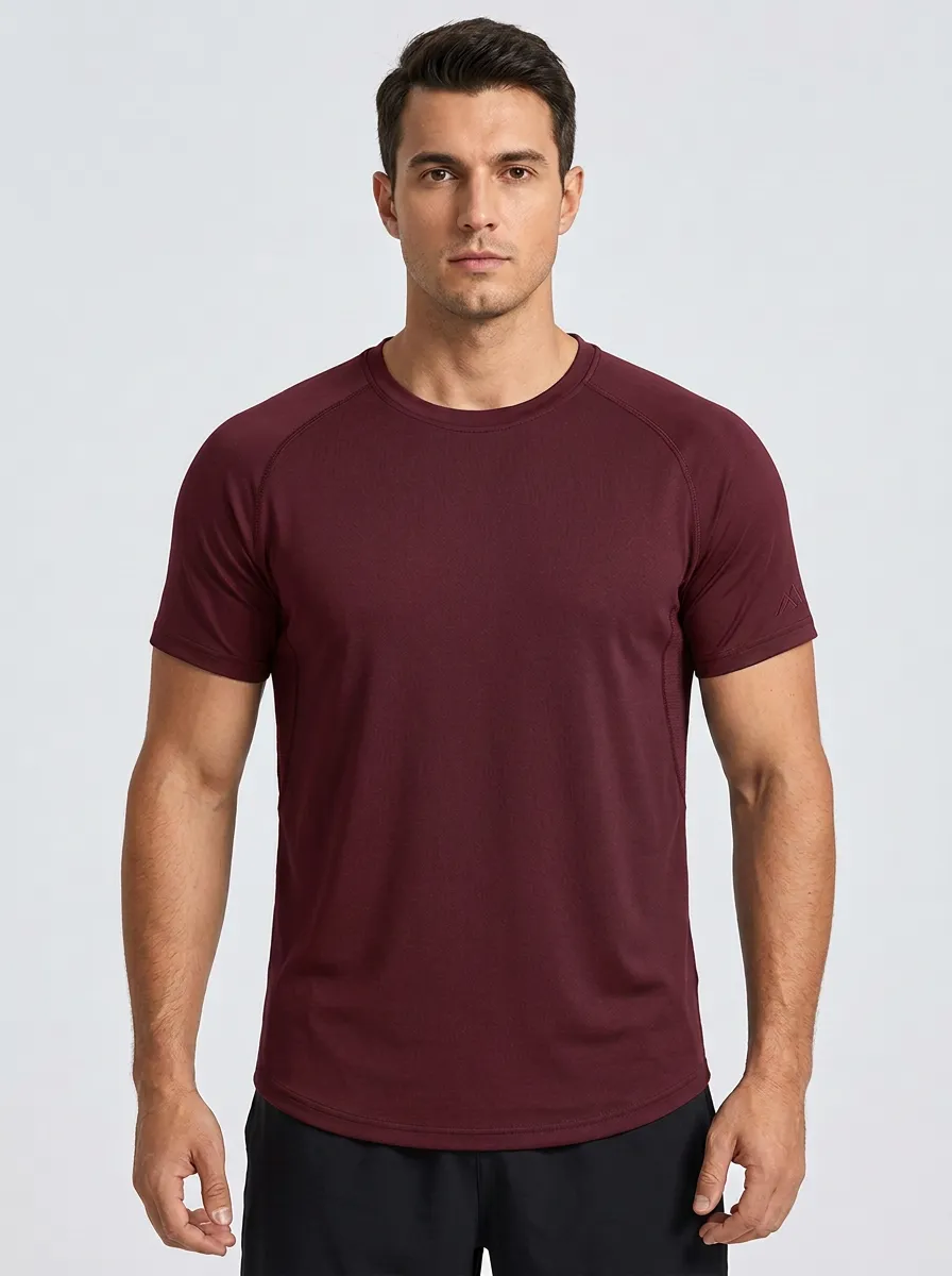 Men's Emblem Athletic Raglan Sport Crewneck T-Shirt