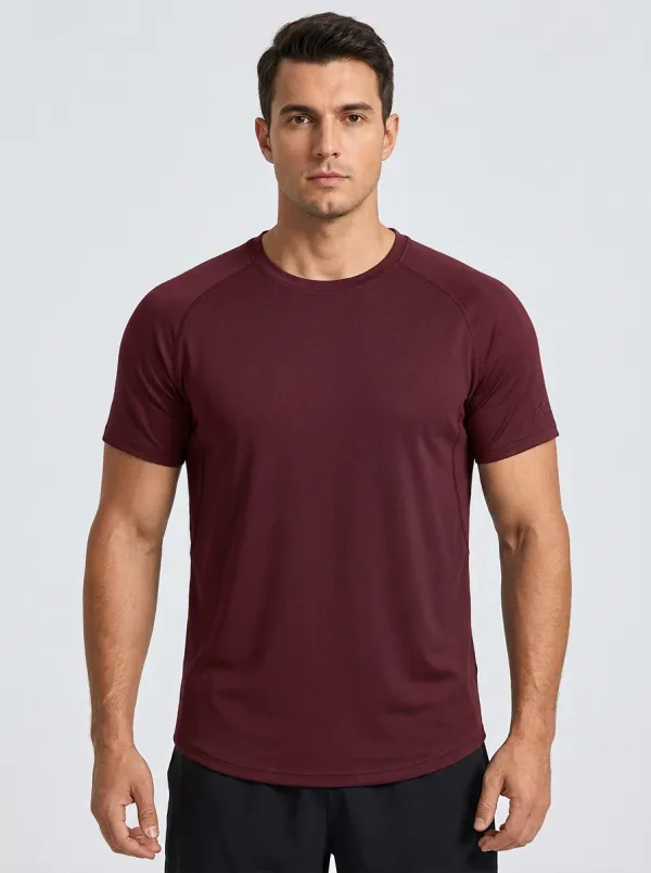 Men's Emblem Athletic Raglan Sport Crewneck T-Shirt