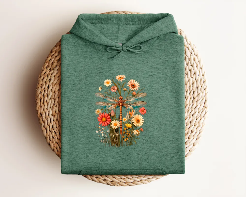 Dragonfly Graphic Pullover Hoodie
