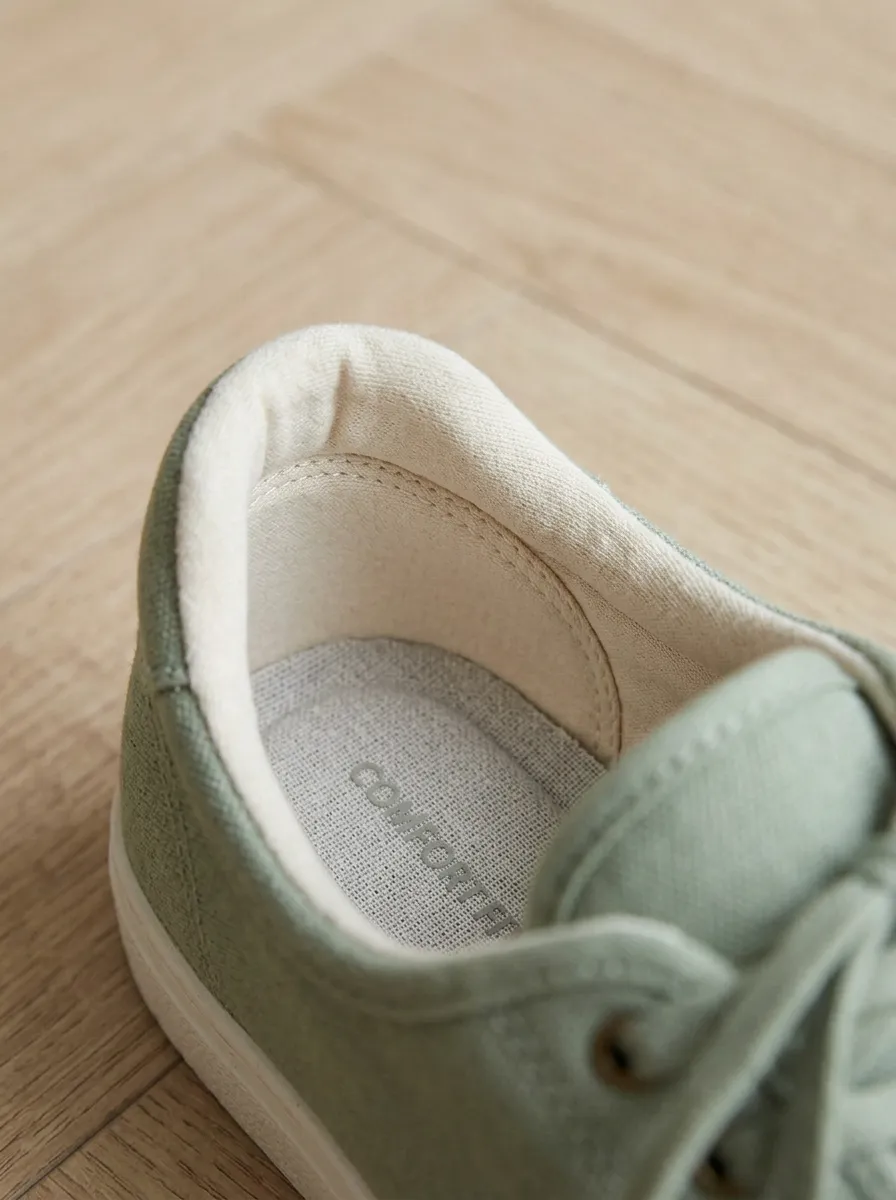 Women's Leaf Minimal Nature Inspired Canvas Sneakers