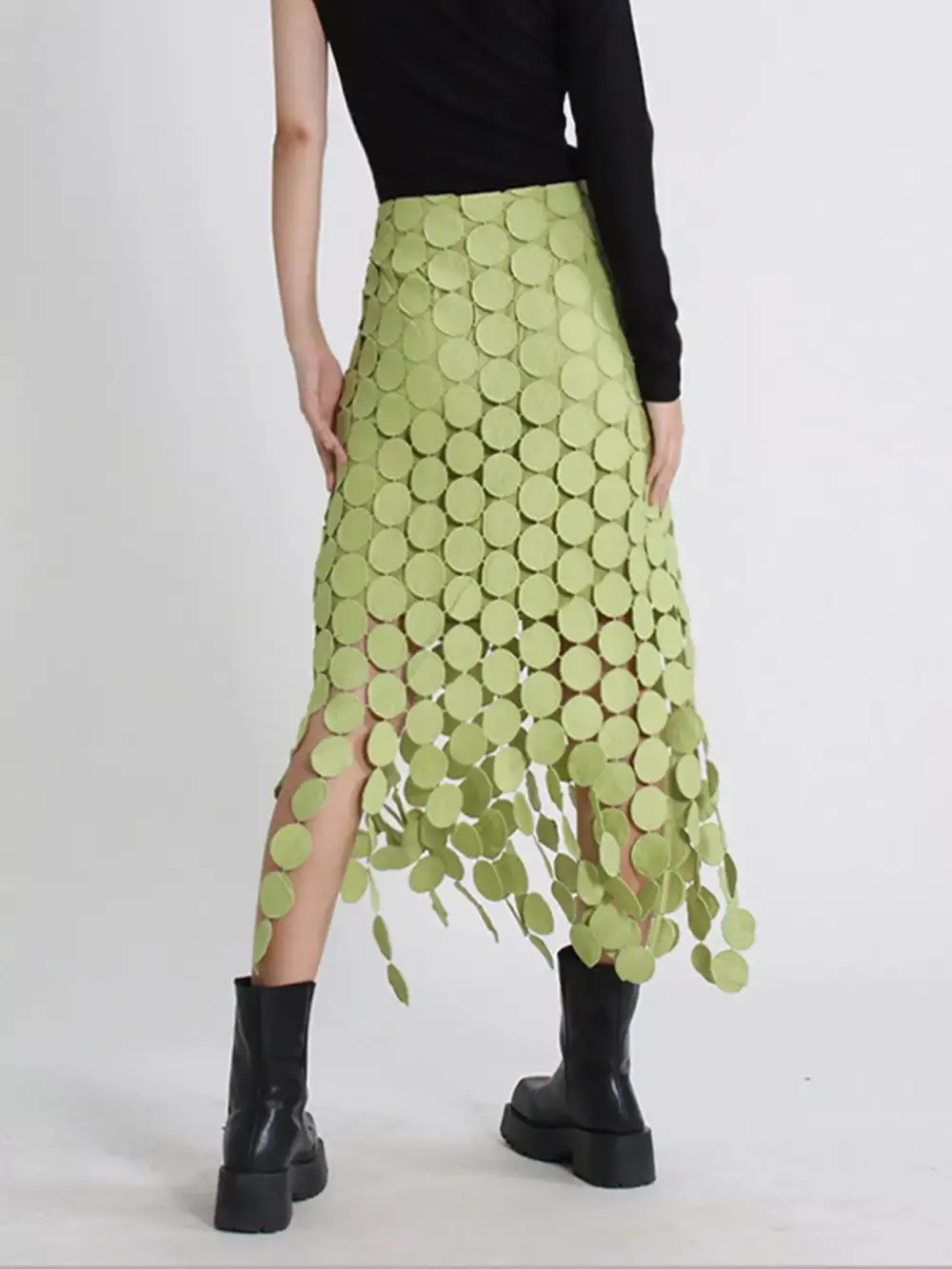 Balanced Fringe Midi Skirt