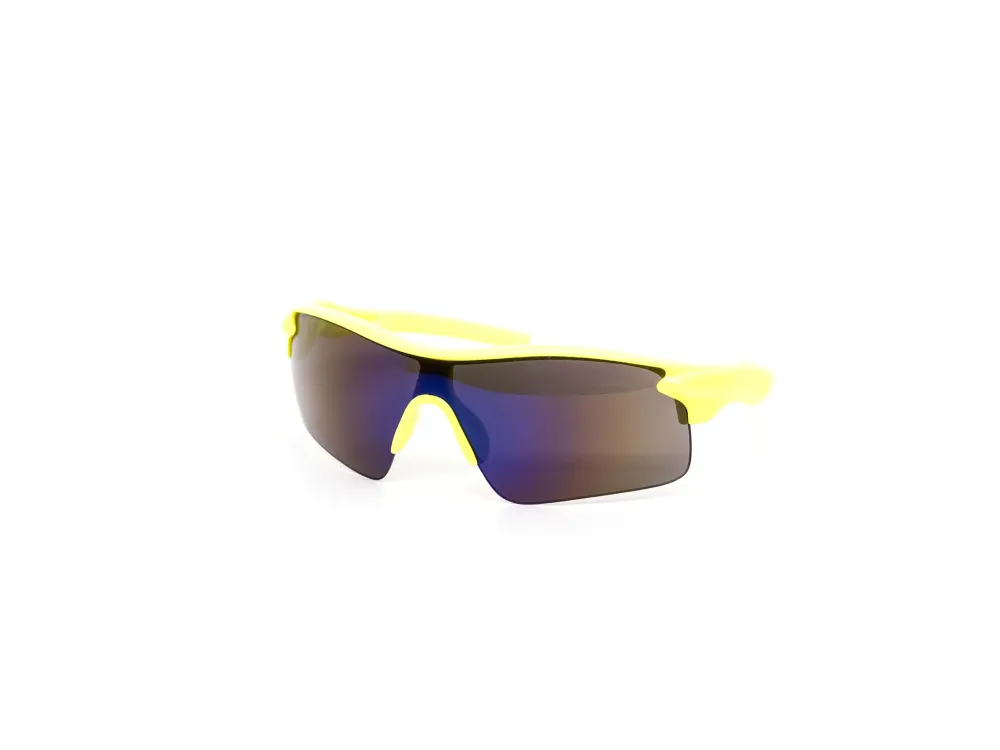 12-Pack Kids Shield Wraparound Burnt Mirror Performance Sunglasses