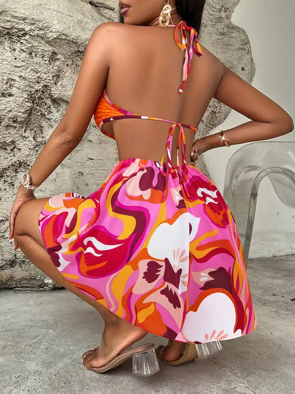Hollow Bright Halter Jumpsuit