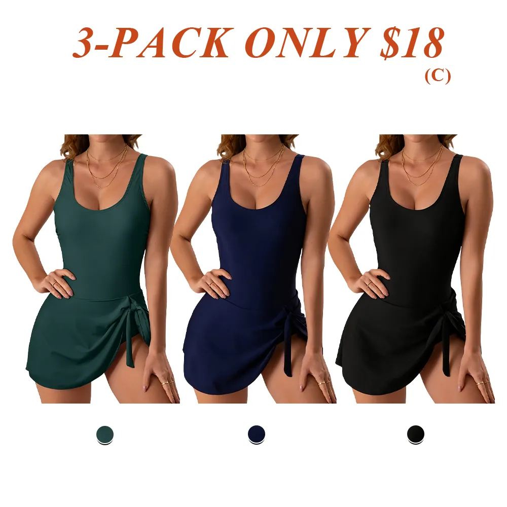 Two Piece Swimdress Swimsuits for Women Tummy